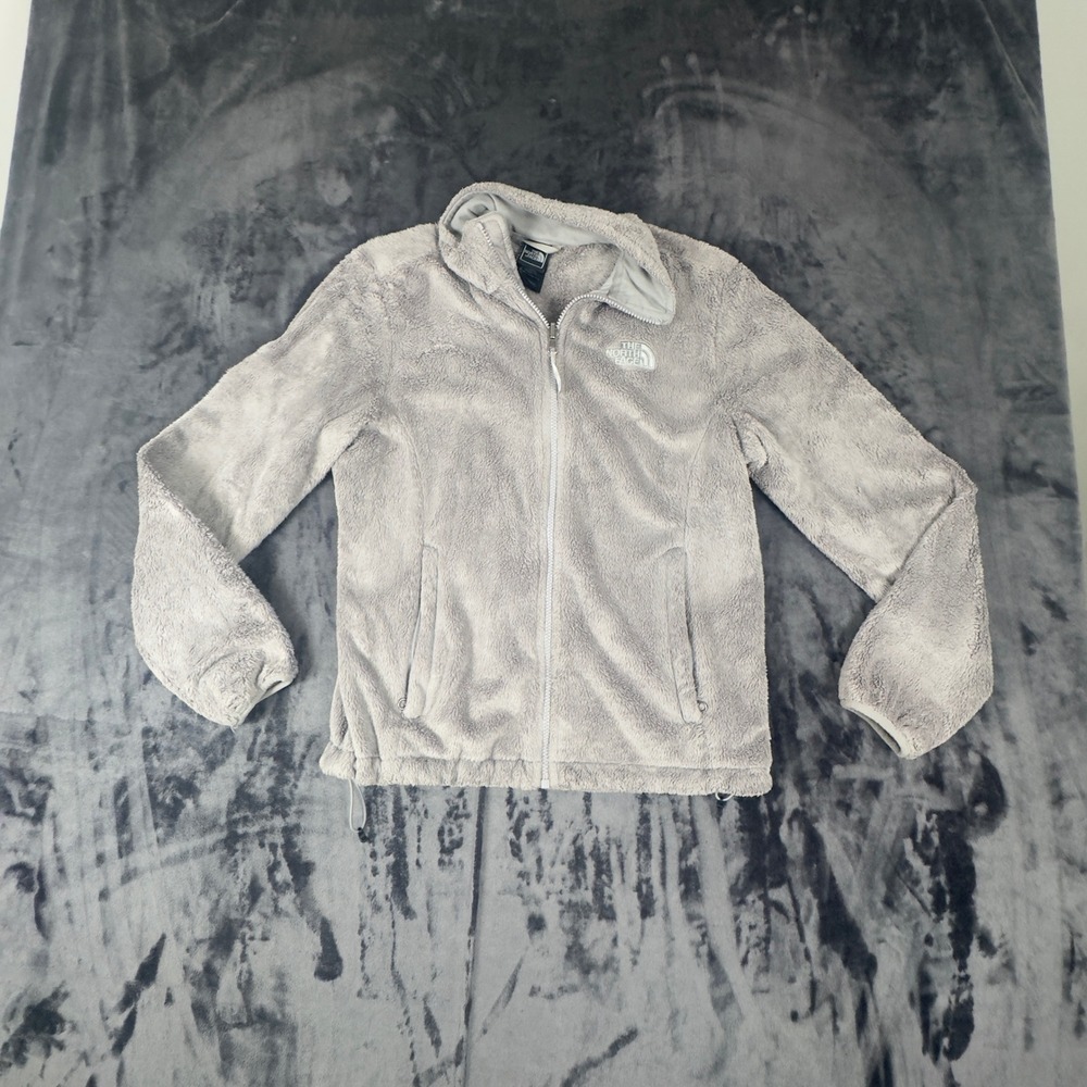 The North Face Osito Fleece Jacket Womens Medium Gray Full Zip Soft Warm 4900